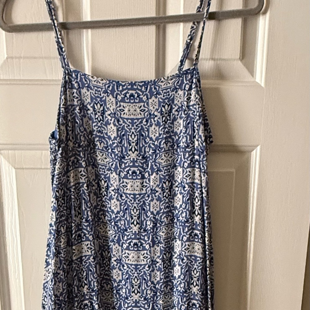 Chelsea & Theodore Blue and White Dress